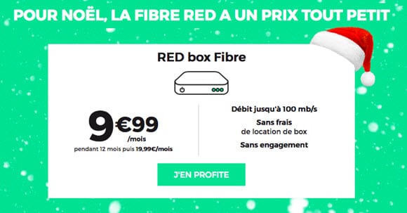 RED by SFR : un abonnement internet sous la barre de 10€/mois pour Noël