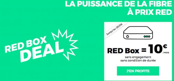 RED by SFR : La Fibre à prix RED jusqu’au 26 juin (10 euros par mois à VIE)