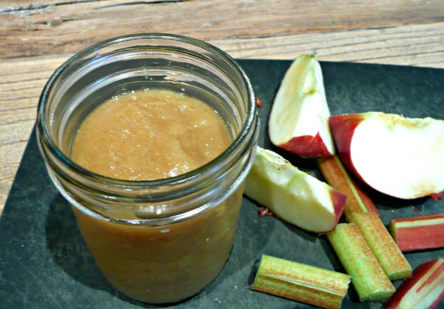 Recette compote de pomme et rhubarbe