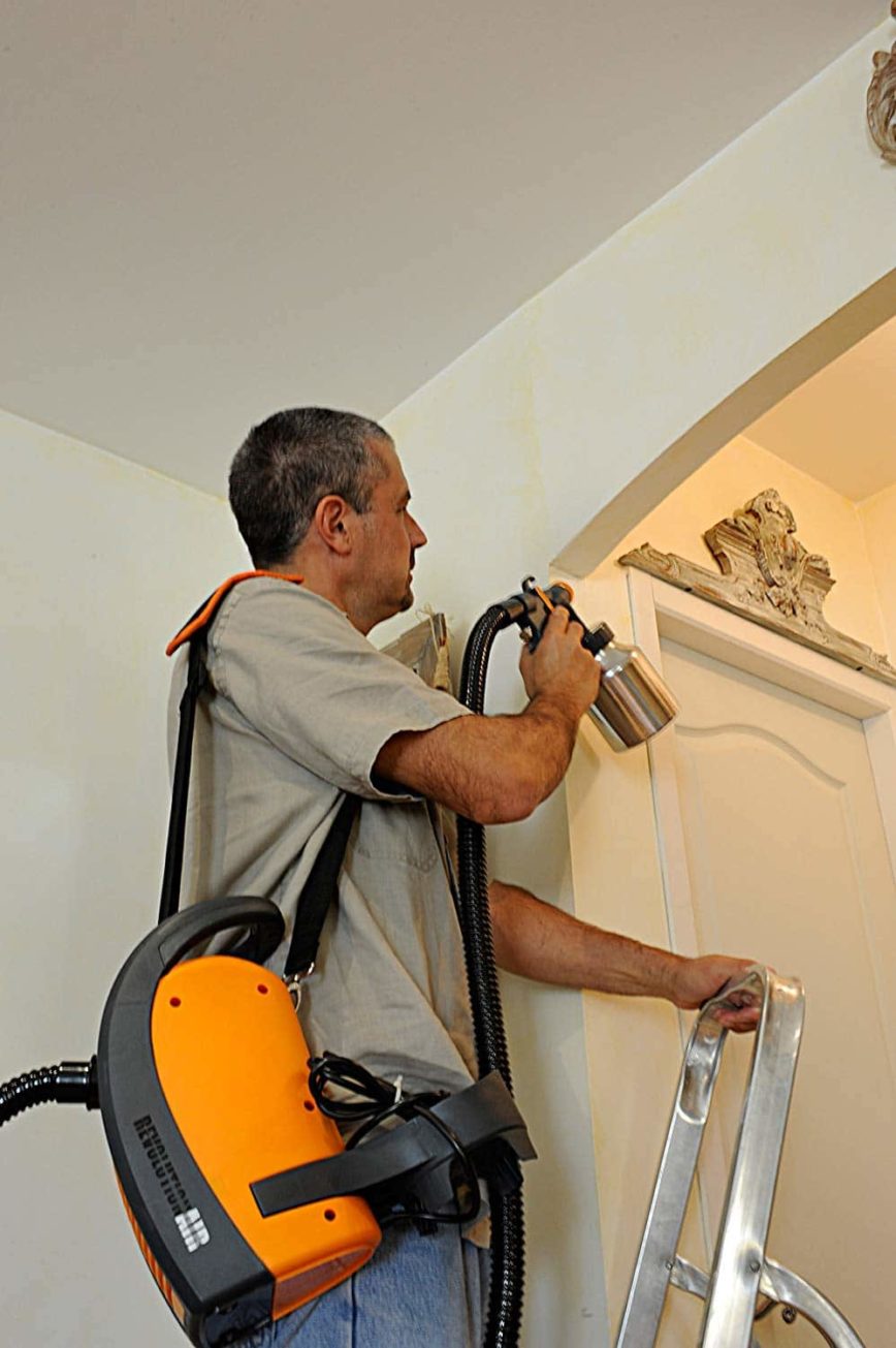 Station De Peinture Mobile Mecafer HVS1200 - Pistolet HVLP - Jusqu'à 150DIN/sec